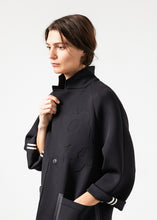 Neoprene Flower Coat in Black - gstuffpro.com