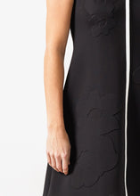 Neoprene Flower Dress in Black - gstuffpro.com