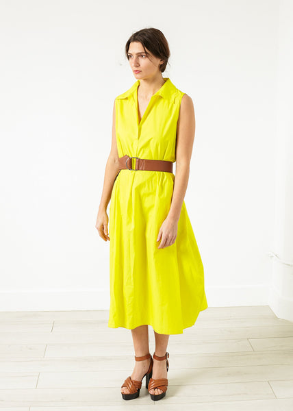 Balloon Cotton Dress in Yellow - gstuffpro.com