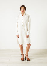 Pleated Sleeve Tunic in White - gstuffpro.com