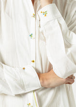 Pleated Sleeve Tunic in White - gstuffpro.com