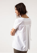 Pleat Back Blouse in White - gstuffpro.com
