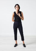Wool Cropped Pant in Navy - gstuffpro.com