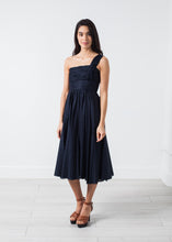 One Shoulder Dress in Navy - gstuffpro.com