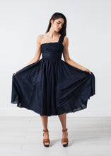 One Shoulder Dress in Navy - gstuffpro.com