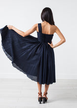 One Shoulder Dress in Navy - gstuffpro.com