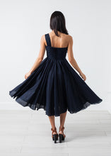 One Shoulder Dress in Navy - gstuffpro.com