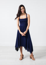 Ruched Party Dress in Navy - gstuffpro.com
