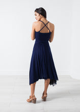 Ruched Party Dress in Navy - gstuffpro.com