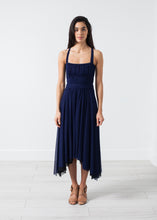 Ruched Party Dress in Navy - gstuffpro.com