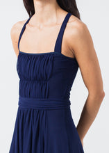 Ruched Party Dress in Navy - gstuffpro.com