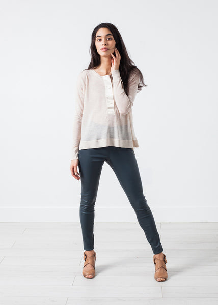 Elenaso Leather Trouser in Cool Grey - gstuffpro.com