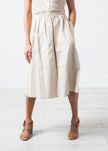 Eulera Leather Skirt in Cream - gstuffpro.com