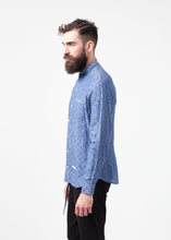 Linen Button Up in Blue Diamond - gstuffpro.com