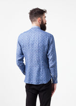 Linen Button Up in Blue Diamond - gstuffpro.com