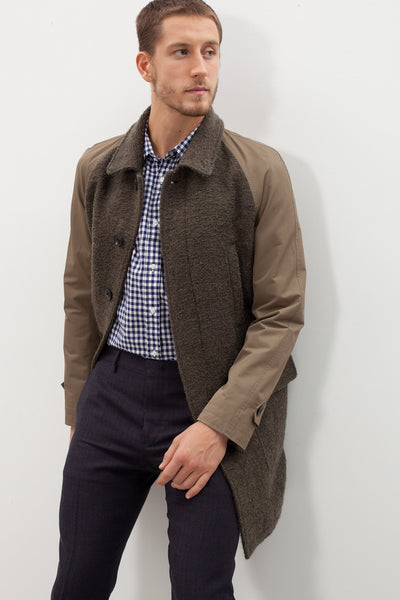 Raglan Maniche Coat in Olive - gstuffpro.com