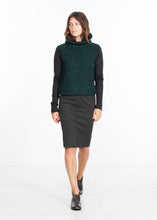 Boucle Turtle Neck in Green/Black - gstuffpro.com