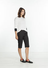 Square Stitch Knee Short in Black - gstuffpro.com