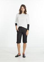 Square Stitch Knee Short in Black - gstuffpro.com