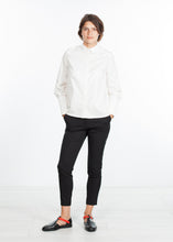 Trim Collar Poplin Blouse in Off White - gstuffpro.com