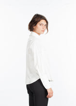 Trim Collar Poplin Blouse in Off White - gstuffpro.com