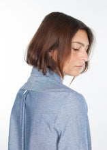 Chambray Shirtdress in Blue - gstuffpro.com