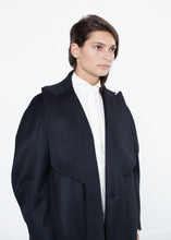 Shahmeena Cocoon Coat in Black - gstuffpro.com