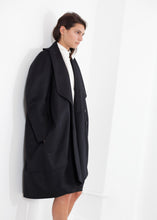 Shahmeena Cocoon Coat in Black - gstuffpro.com