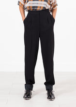 Contrast Cuff Pant in Black - gstuffpro.com