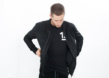 Broken Leather Bomber in Black - gstuffpro.com