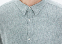 Kasuri Jersey Button-Up in Blue Grey - gstuffpro.com