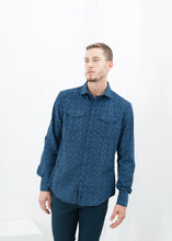 Western Arkansas Button-Up in Blue Floral - gstuffpro.com