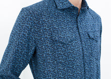 Western Arkansas Button-Up in Blue Floral - gstuffpro.com