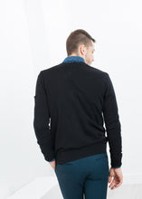 Hidden Placket Cardigan in Black - gstuffpro.com
