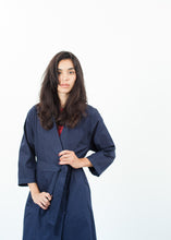 Sateen Trench in Navy - gstuffpro.com