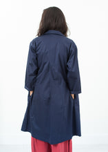 Sateen Trench in Navy - gstuffpro.com