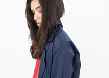 Sateen Trench in Navy - gstuffpro.com