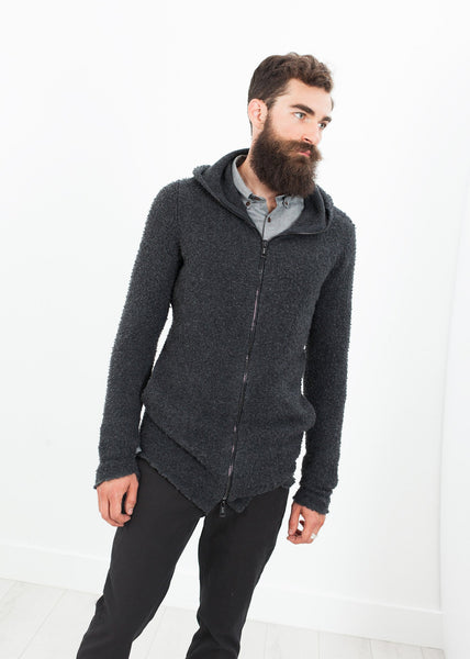 Pill Zip Sweater in Anthracite - gstuffpro.com