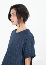 Quilted Mesh T-Shirt Dress in Navy - gstuffpro.com