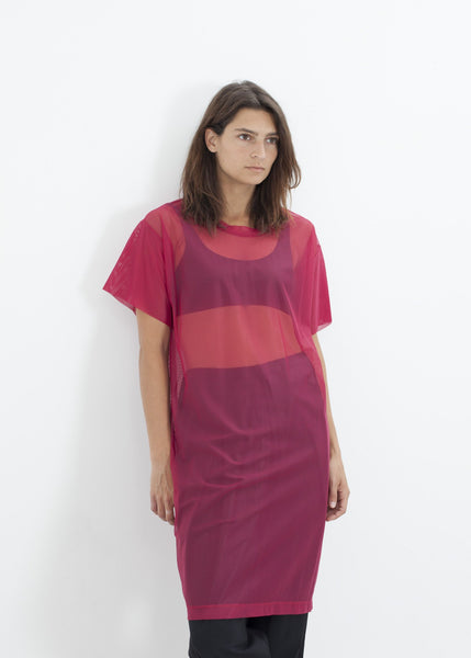 Mesh Over Dress in Pink - gstuffpro.com