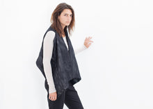 Quilted Mesh Waistcoat in Black/White - gstuffpro.com