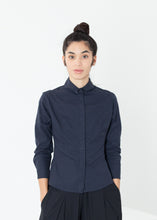 Wrinkled Tux Shirt in Navy - gstuffpro.com