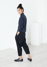 Wrinkled Tux Shirt in Navy - gstuffpro.com