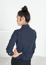 Wrinkled Tux Shirt in Navy - gstuffpro.com