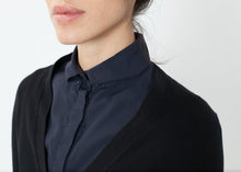 Wrinkled Tux Shirt in Navy - gstuffpro.com