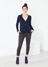 Square Cardigan in Navy - gstuffpro.com