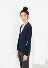 Square Cardigan in Navy - gstuffpro.com
