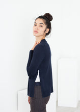 Square Cardigan in Navy - gstuffpro.com