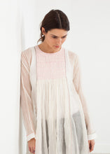Pink Bib Dress in White - gstuffpro.com
