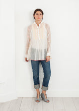 Sheer Rainbow Blouse in White - gstuffpro.com
